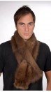 Brown sable fur scarf, for men